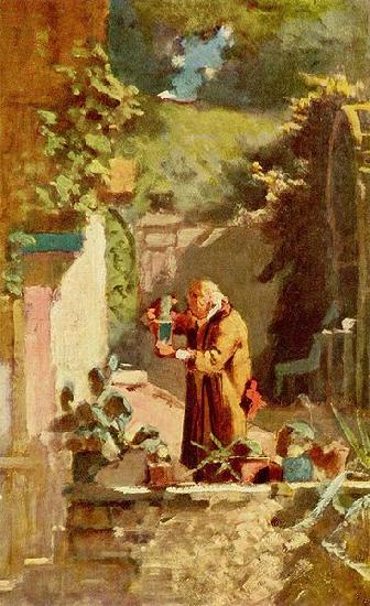 Carl Spitzweg Der Herr Pfarrer als Kakteenliebhaber